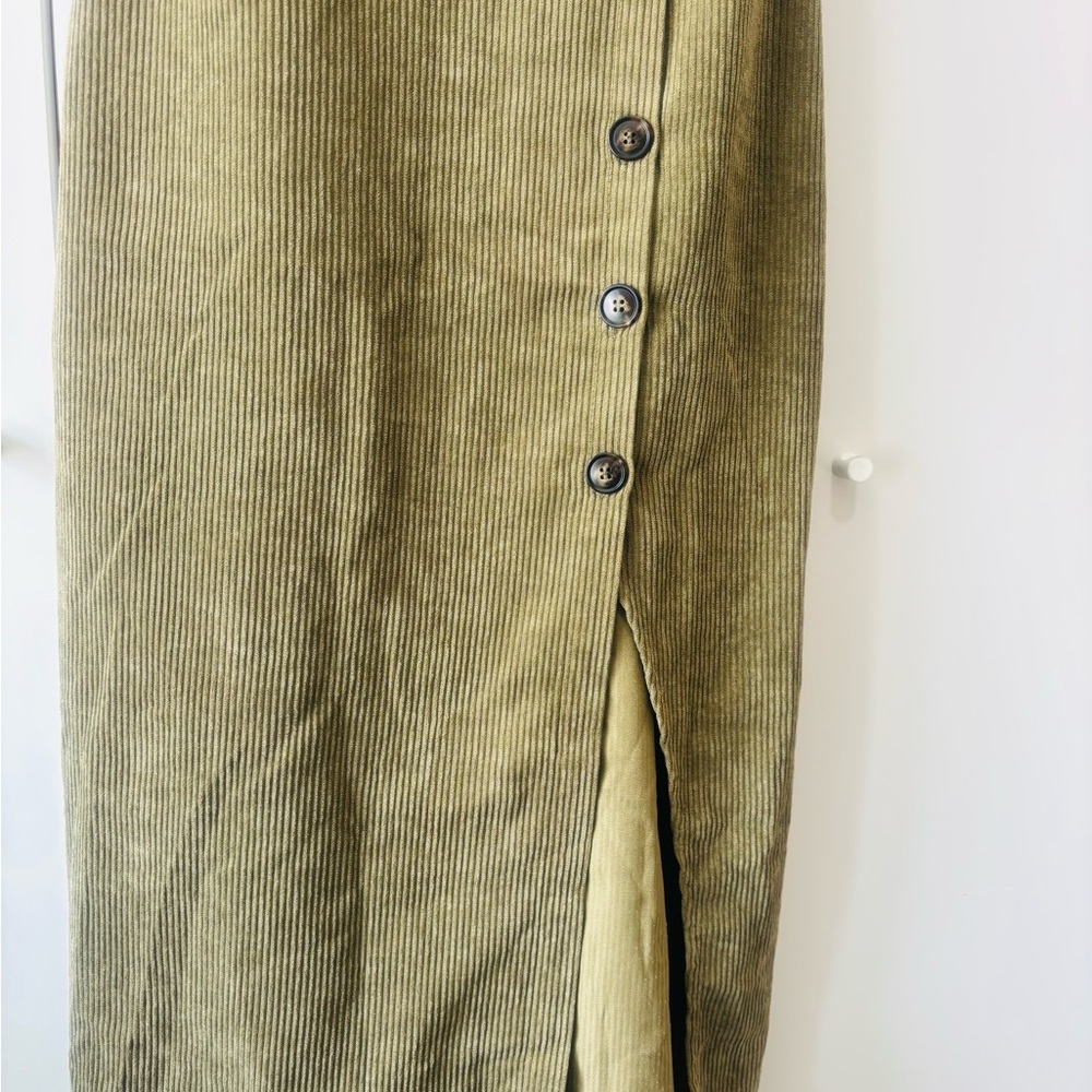 Lulu's Olive Green Midi Dress - Picture 5 of 9
